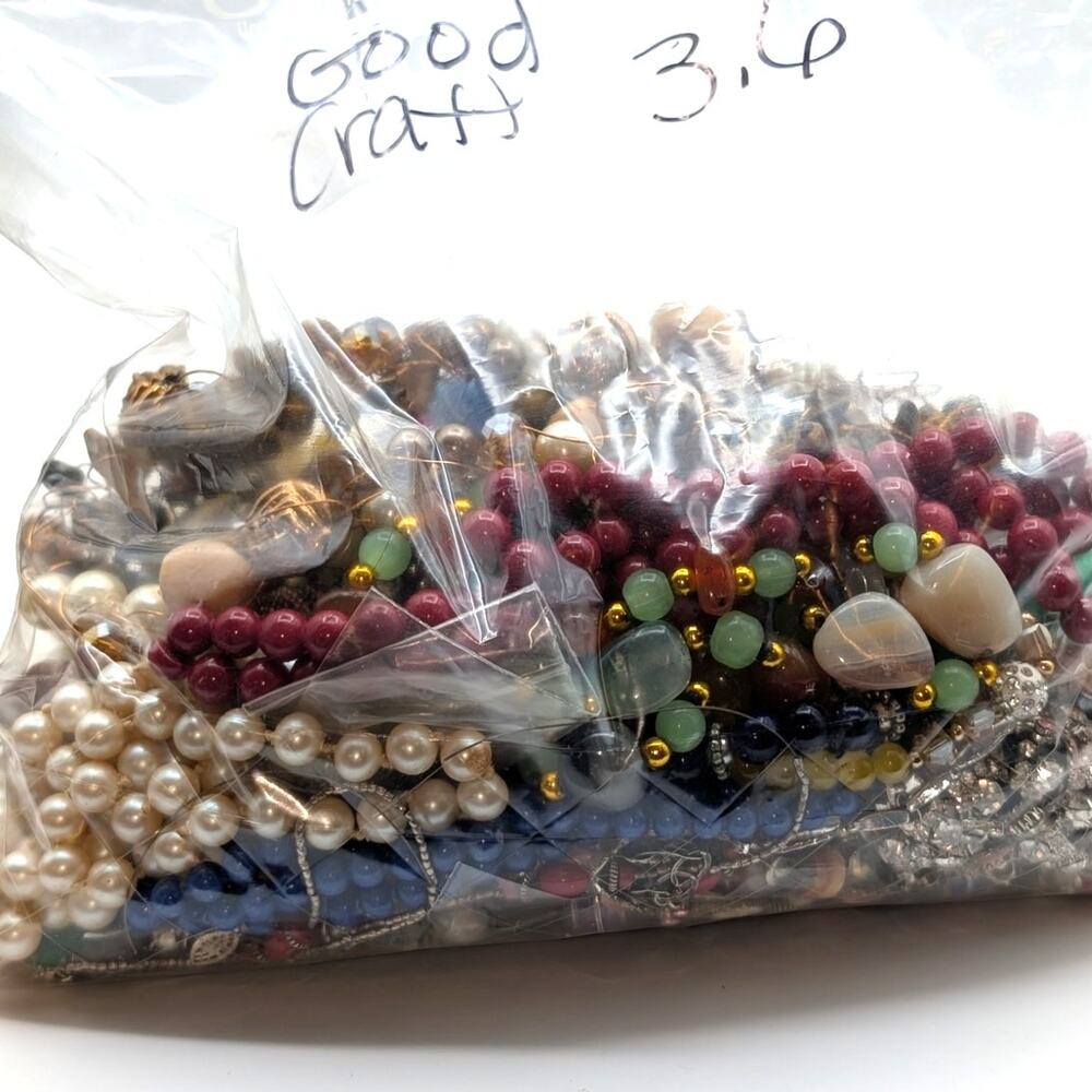 Jewelry Lot Glory Repurpose Bag 3.6 Pounds Really Good Beads & Quick Fix Pieces